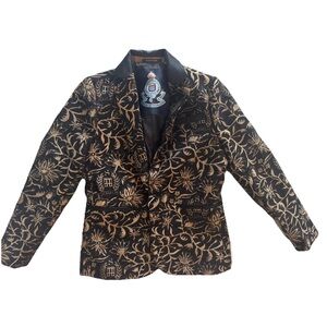 Scotch Soda 12 Jacket Kids Black Floral Dinner Unisex dinner cocktail gold
